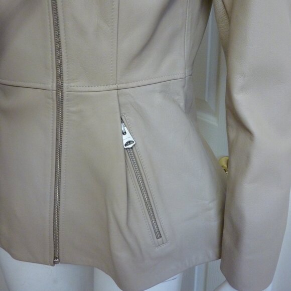MACKAGE Day Leather Jacket in Beige - Picture 10 of 14